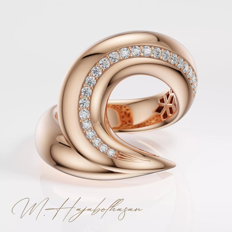 Velora Twist Gold Diamond Ring