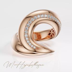 Velora Twist Gold Diamond Ring