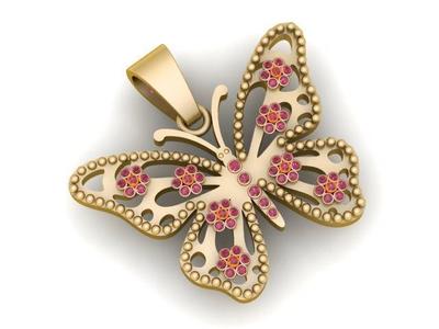 BUTTERFLY PENDANT 3D PRINTABLE MODEL