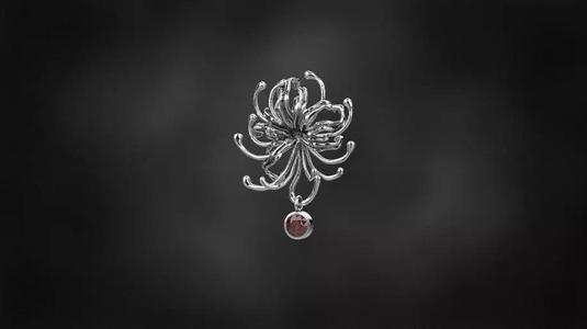 red lycoris pendant  for 3d printing 3D print model gothic woman