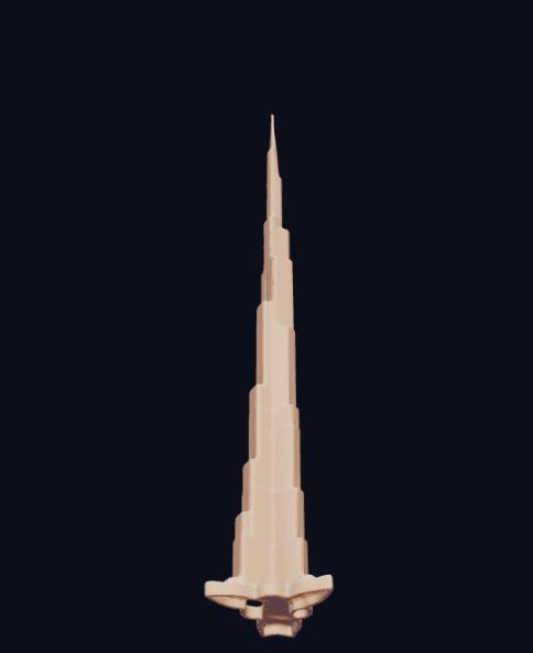 Burj Khalifa – Easy Print STL, Dubai Skyscraper Model