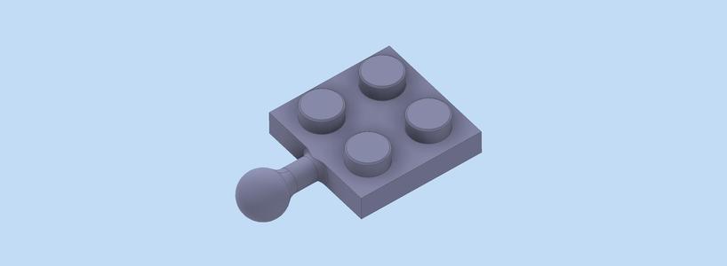 Plate 2x2 with ball head