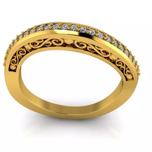 Vintage Fashion Wedding Band Ladies Ring