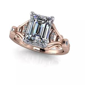 Vintage Emerald Cut Solitaire Fashion Classic Design Ring