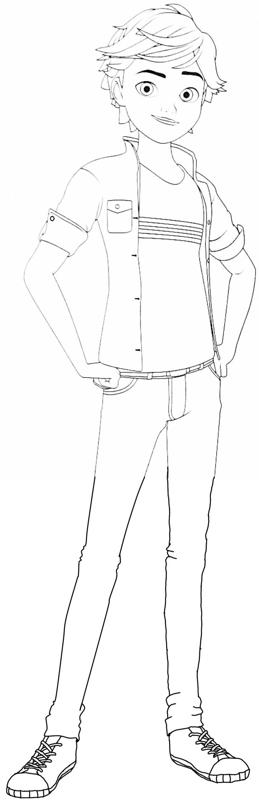 Miraculous Adrien Coloring