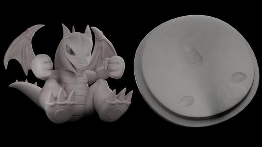 3D Printable Baby Dragon Figure from Yu-Gi-Oh! - 150mm Model