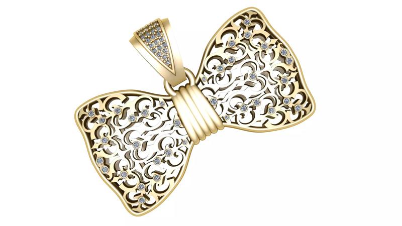 BOW TIE PENDANT 3D PRINTABLE MODEL