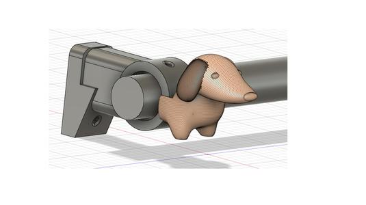 dachshund curtain rod holder