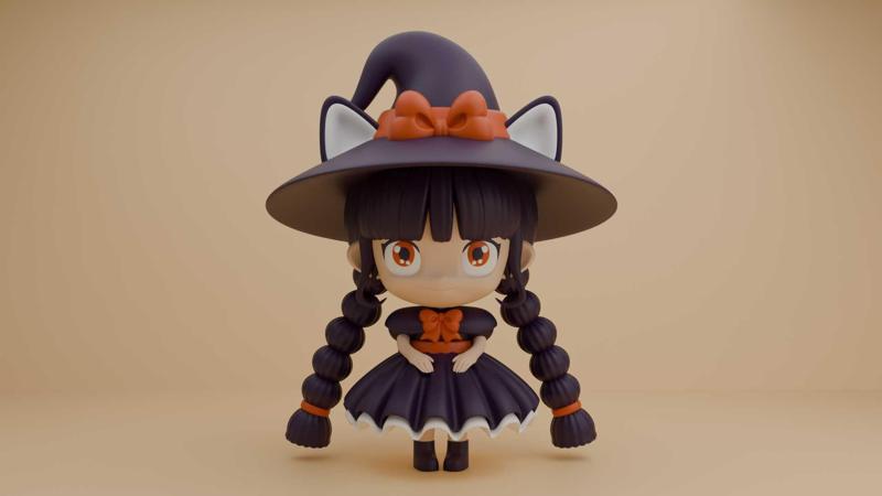 Halloween girl wizard