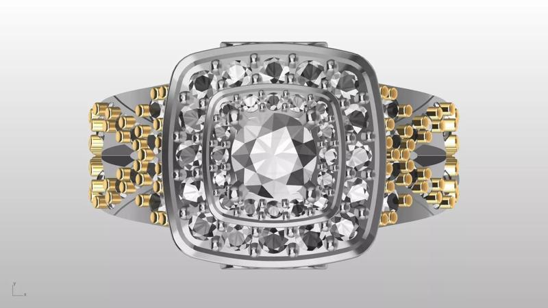 two tier halo ring stl verified