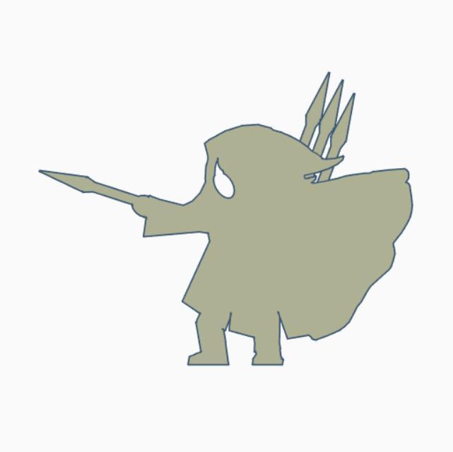 Heavy Cloak Javelineer Meeple