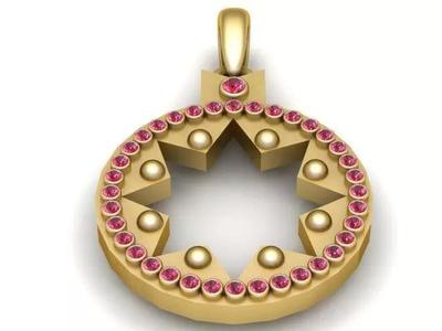 STYLISH SHAPE PENDANT 3D PRINTABLE MODEL