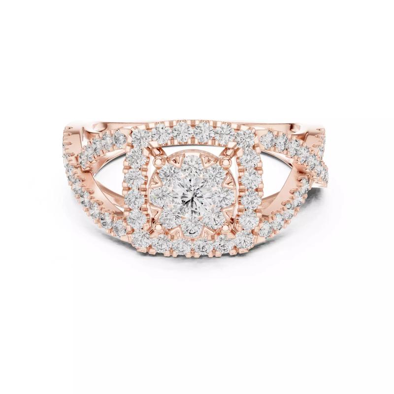 Split Shank Round Cut Engagement Wedding Ring 3DM STL Video