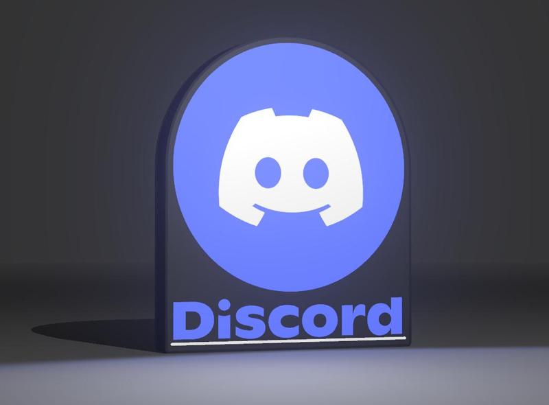 Lámpara Discord 3D - Logo Lightbox