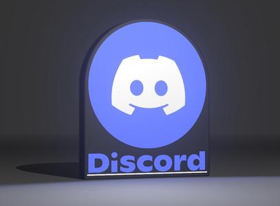 Lámpara Discord 3D - Logo Lightbox