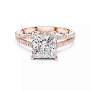 Split Shank Princess Cut Diamond Engagement Ring 3DM STL Video