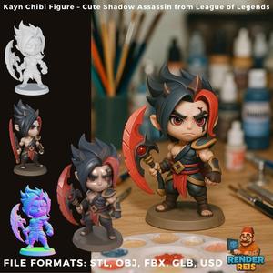 Kayn Chibi Figure – Cute Shadow Assassin from League of Legends