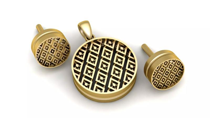 Women Fashion pendant and Earrings 3d Printable Model