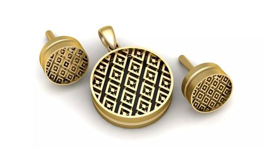 Women Fashion pendant and Earrings 3d Printable Model