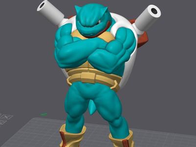 0009 Muscle strong - Blastoise - pokemon 