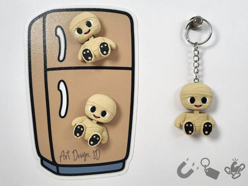 Flexi Mummy – Magnet & Keychain