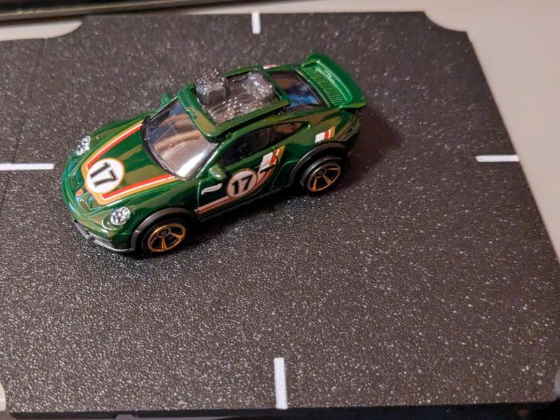 road for model cars, 4-way intersection