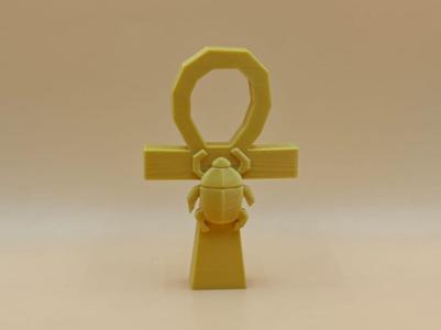 Low Poly Scarab Ankh