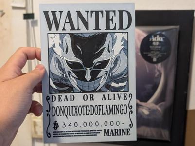 Doflamingo Wanted One Piece Hueforge 3 Colores