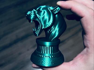 Tiger stand animal miniature head sculpture