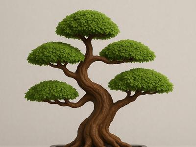 Bonsai Tree in Stone Pot