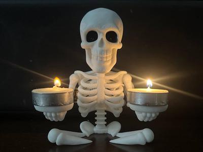 Skeleton Candle Holder – Print-in-Place Decor