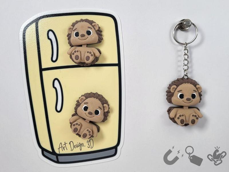 Flexi Hedgehog – Magnet & Keychain