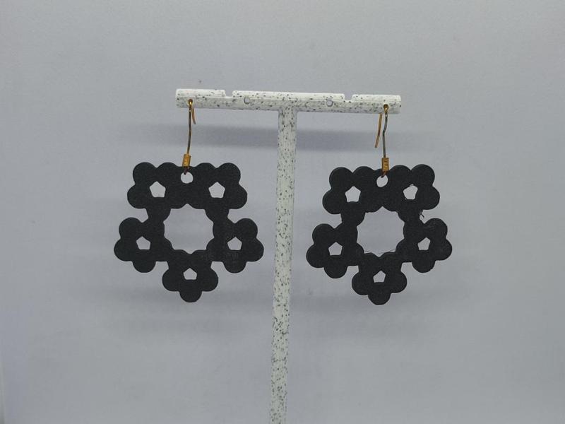 Pentagonal Flower Earrings