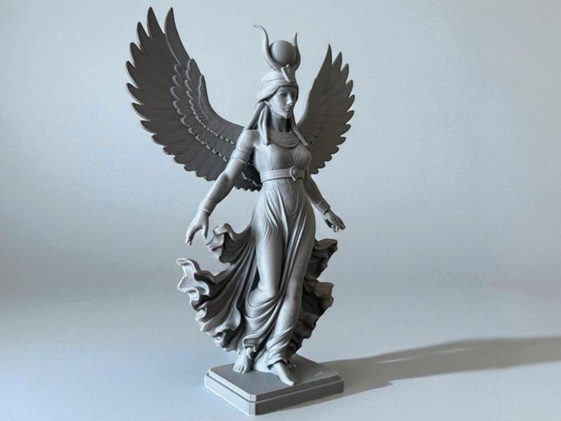 Egyptian Goddess Isis Statue Mythology Sculpture