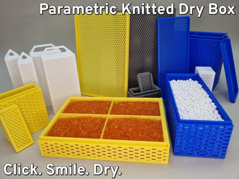 Parametric Knitted Storage Box with Fidget Clicker