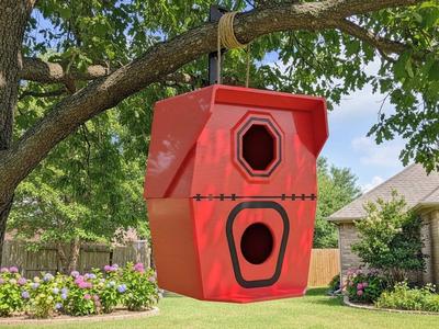 3D Printed Double Portion Bird House (Big size)