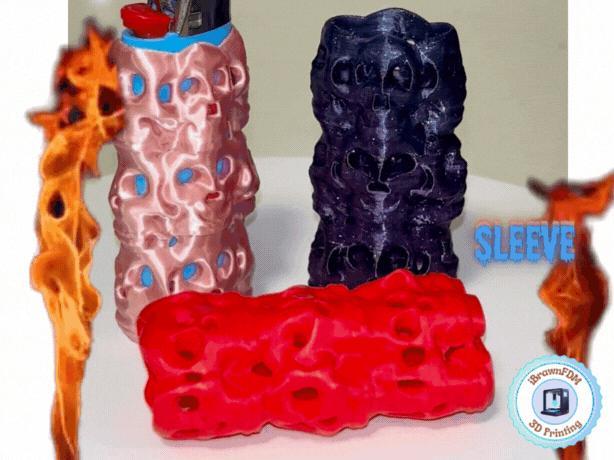 Skull Bic Lighter Sleeve