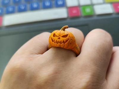 Halloween Pumpkin Head Ring