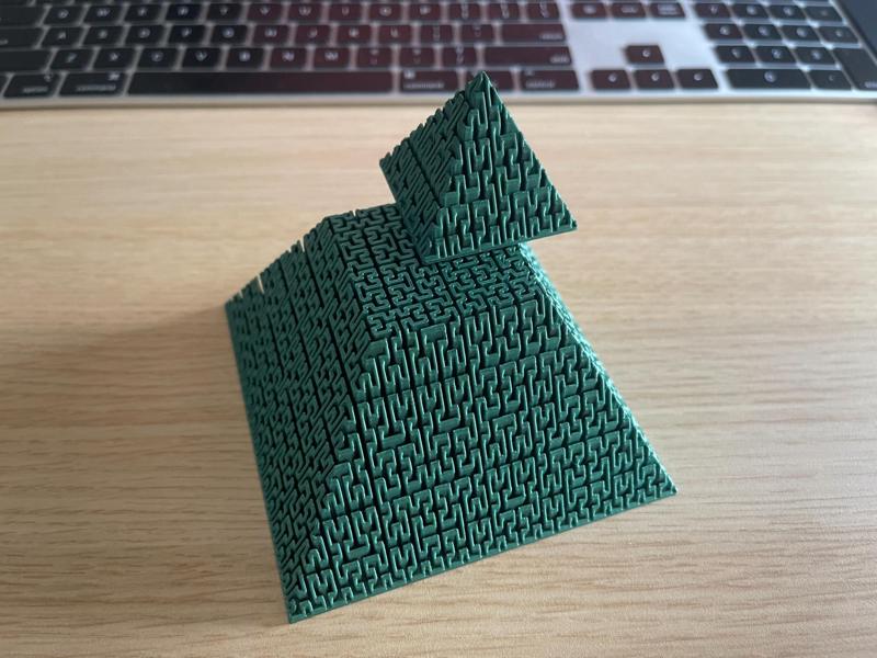 Hilbert Curve Fractal Pyramid
