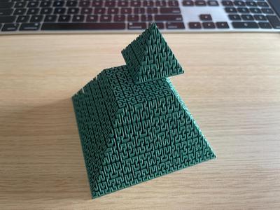 Hilbert Curve Fractal Pyramid
