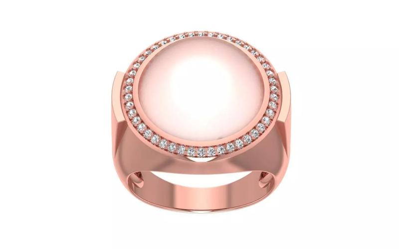 Women Pearl Ring 3dm STL OBJ FBX Render Details