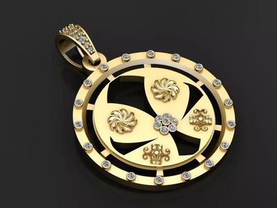 BUTTERFLY DESIGN COIN PENDANT 3D PRINTABLE MODEL
