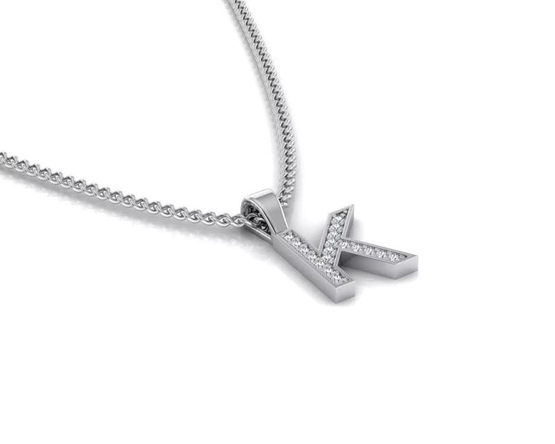 Pendant K letter with lights