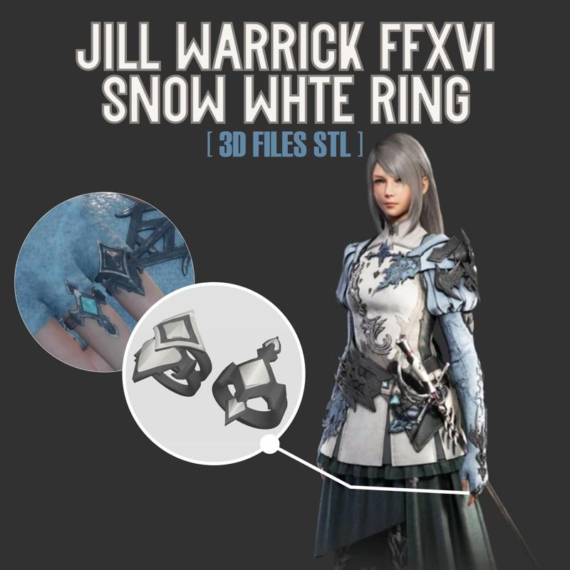 JILL WARRICK RING - SNOW WHITE SKIN - FINAL FANTASY XVI - STL - 3D FILE