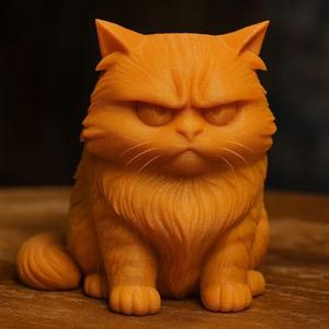Angry Cat – Low Poly Presupported