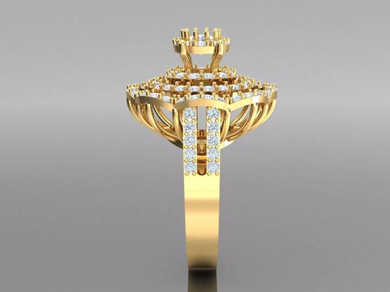 White Natural Diamond Fashion Ring In 10k Yellow Gold 1WR90