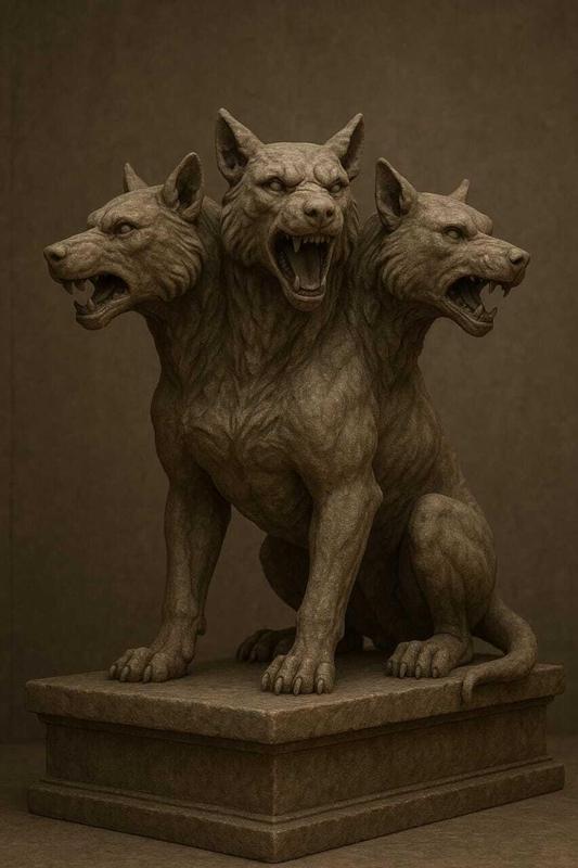 Cerberus Statue – 3D Mythological Guardian Model