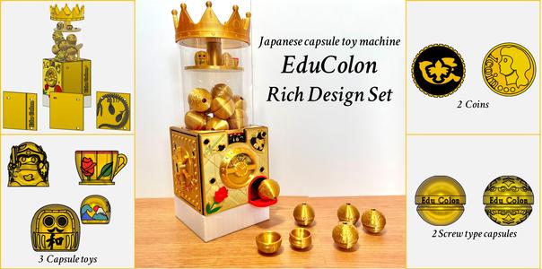 [Japanese Capsule Toy Machine]EduColon(Rich Design Set)