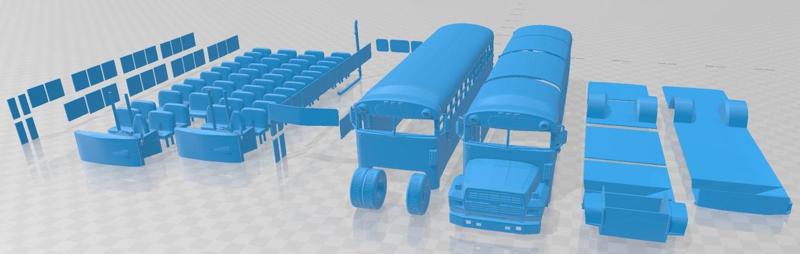 Ford B 700 Thomas Conventional School Bus 1984 Printable