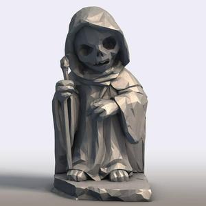 Low Poly Halloween Ghost Geometric Ghost Figure